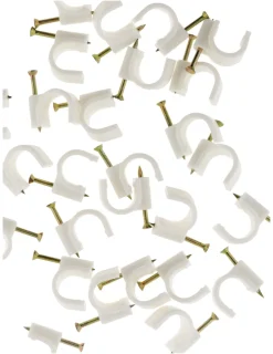 20 attaches plastiques Ø6mm blanc