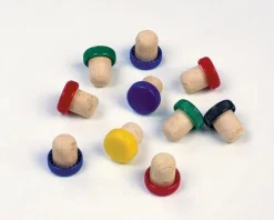 10 Bouchons liège tête plastique