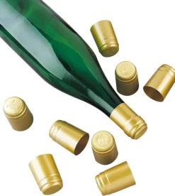 50 capsules en PVC rétractable or