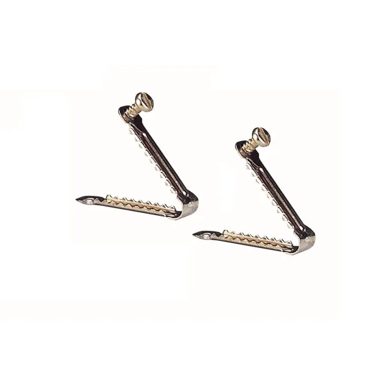 2 pinces à ailes pour volaille en métal