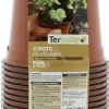 11 pots en plastique ronds de 13 cm avec drainage