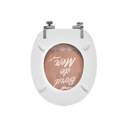 Abattant WC de toilette trendy Line Woody Chevron WIRQUIN