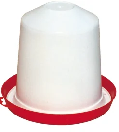 Abreuvoir en plastique blanc/rouge 10L