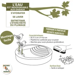Abreuvoir "À l'eau" pour oiseaux