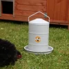 Abreuvoir métal en époxy gris clair 20L