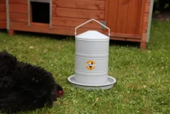 Abreuvoir métal en époxy gris clair 20L