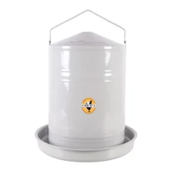 Abreuvoir métal en époxy gris clair 20L