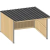 Abri 4,18x4,18m Planche Douglas 32 mm Ardoise