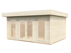 Abri de jardin en bois blanc Bret 14,80 m²