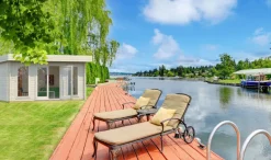 Abri de jardin en bois blanc Bret 14,80 m²