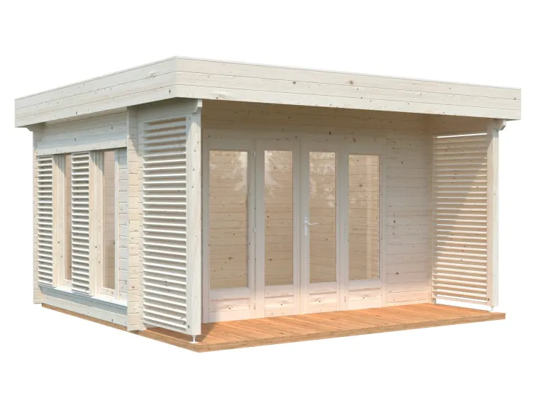 Abri de jardin en bois blanc Caroline 10,20 m²
