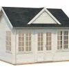 Abri de jardin en bois blanc Claudia 11,50 m²