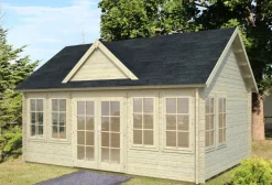 Abri de jardin en bois blanc Claudia 19,40 m²