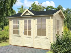 Abri de jardin en bois blanc Claudia 7,40 m²