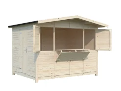 Abri de jardin en bois blanc Folding kiosk 6,20 m²