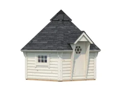 Abri de jardin en bois blanc Grill finlandais eva 8,70 m²