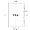 Abri de jardin en bois blanc Irene 19,00 m²