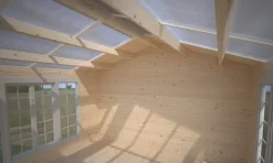 Abri de jardin en bois blanc Irene 13,90 m²