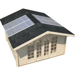 Abri de jardin en bois blanc Irene 13,90 m²