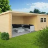 Abri de jardin en bois blanc Rohan 8,88 m²