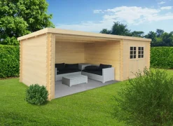 Abri de jardin en bois blanc Rohan 8,88 m²