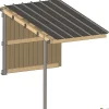 Abri prairie simple pente 2,20x4,18 m bardage/bac acier gris