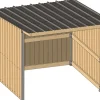 Abri prairie simple pente 3,18x3,18 m bardage agri/douglas