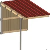 Abri prairie simple pente 2,20x4,18 m bardage/bac acier bdx