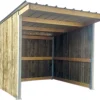 Abri prairie simple pente 3,18x3,18 m douglas/bac acier gris