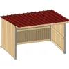 Abri prairie simple pente 3,18x4,18 m planche/bac acier bdx