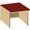 Abri prairie simple pente 4,18x3,18 m planche/bac acier bdx