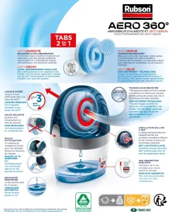 Absorbeur d'humidité AERO 360° + 3 recharges RUBSON