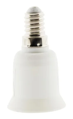 Adaptateur de douille mâle E14- femelle E27 blanc