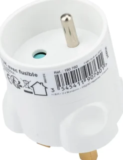 Adaptateur France-Royaume Uni Blanc 13A 250V ZENITECH