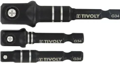 3 adaptateurs HEXA 6,35mm douilles carrées femelle