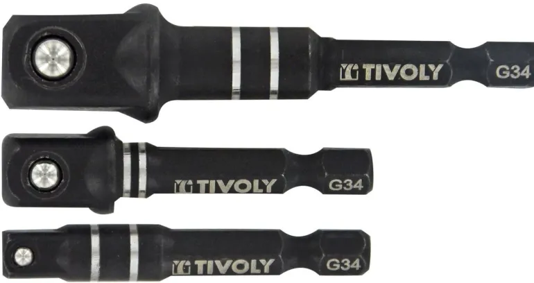 3 adaptateurs HEXA 6,35mm douilles carrées femelle