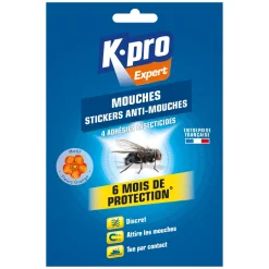Adhésif anti-mouches motif fleur (x4) K.PRO