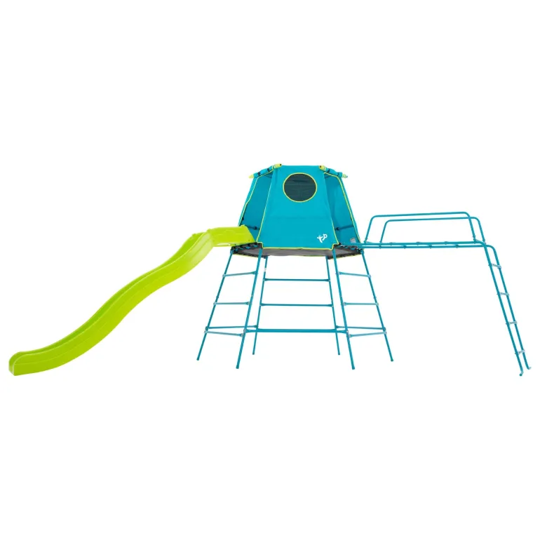 Aire de jeux métal Explorer Tour toboggan et pont TP TOYS