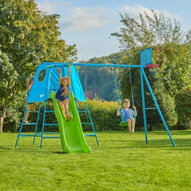 Aire de jeux métal Explorer Tour toboggan balançoire TP TOYS