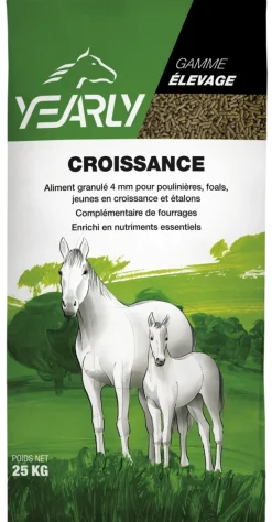 Aliment granulé complémentaire Croissance 25kg YEARLY