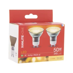 Ampoule LED GU10 345lm 5W 2700K blanc chaud x2