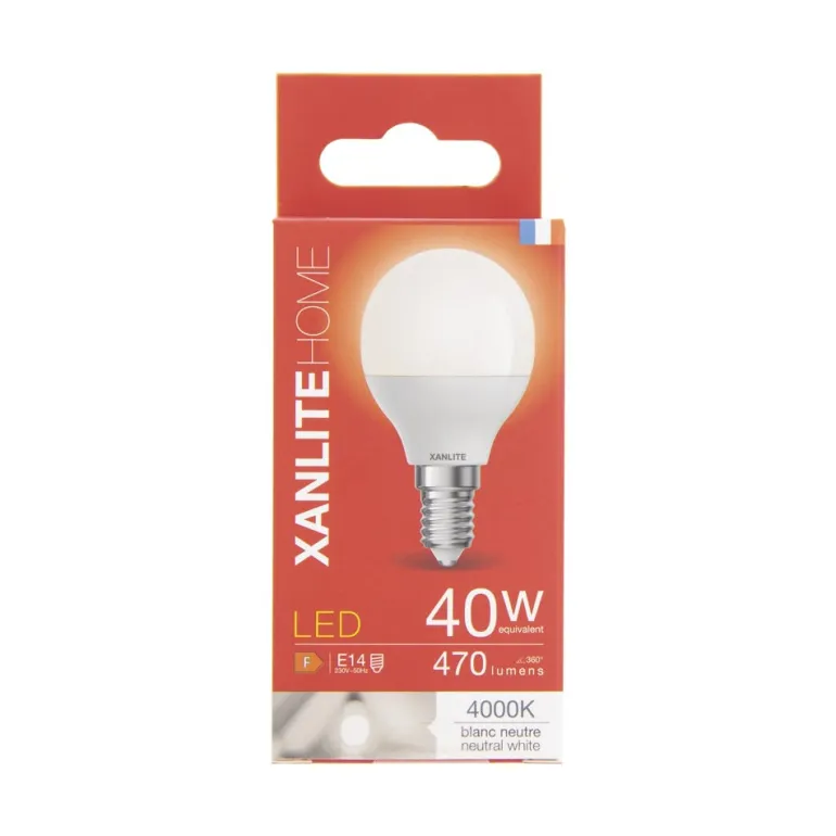 Ampoule LED P45 E27 470lm 5,3W 4000k blanc neutre