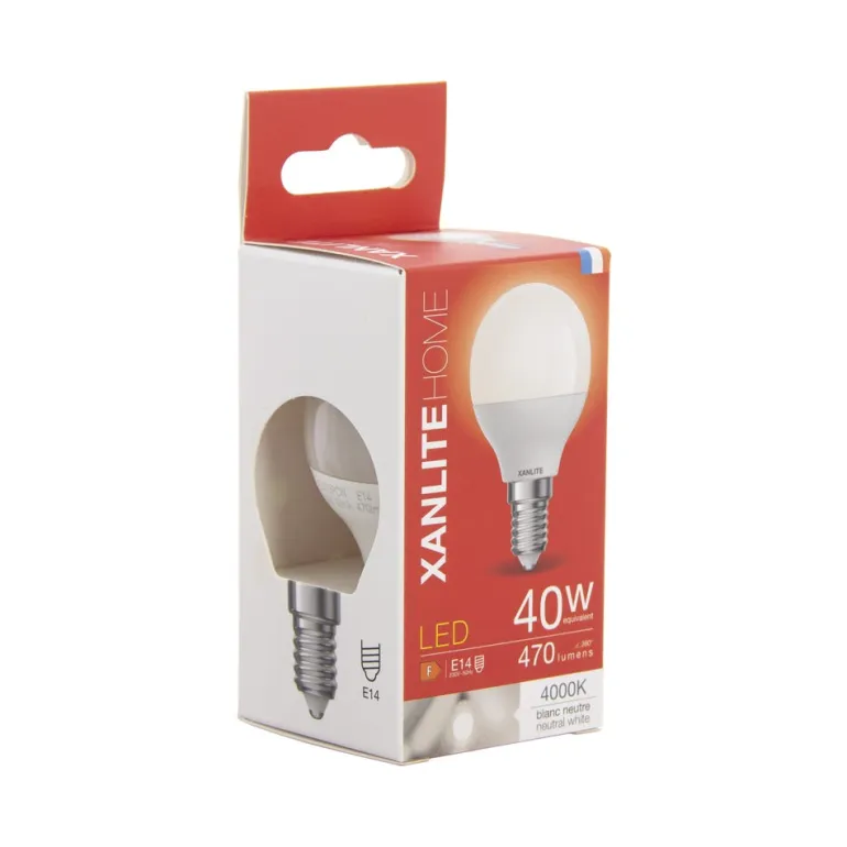 Ampoule LED P45 E27 470lm 5,3W 4000k blanc neutre