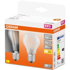 Ampoule LED Standard 11W=100 E27 chaud OSRAM x2