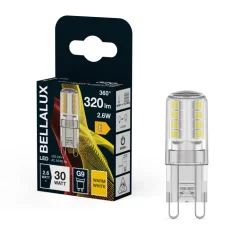 Ampoule Bellalux Led Capsule Clair 2,6W=30 G9 Chaud