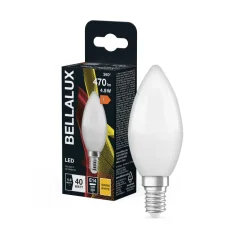 Ampoule Bellalux Led Flamme Dépoli 4,9W=40 E14 Chaud