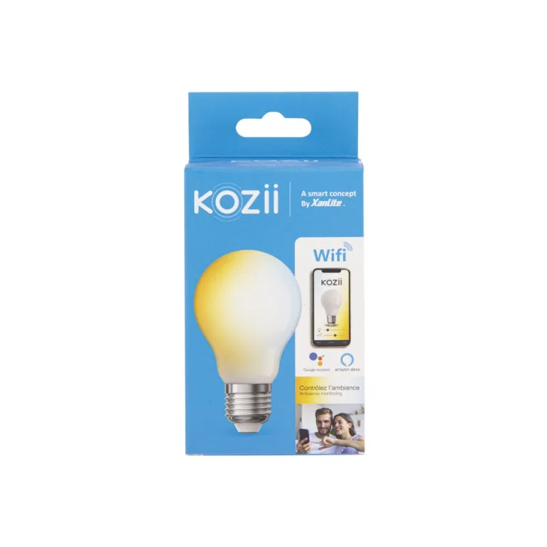 Ampoule filament LED connectée Kozii A60 E27 806lm 7W