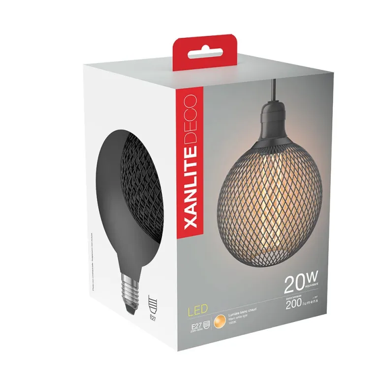 Ampoule filament LED déco E27 150lm 4W 1800k blanc chaud