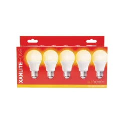 Ampoule LED A60 E27 806lm 9W 2700k blanc chaud x5