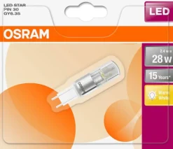 Ampoule LED Capsule dépolie 2,4W=30 GY6.35 chaud